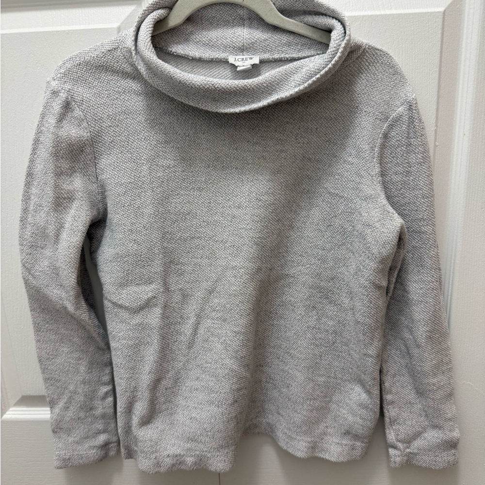 J. Crew Light Gray Cowl Neck Sweater